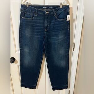 NWT Old Navy Women’s 16 High Rise Loose Slimming Denim Blue Jeans Everyday Comfy